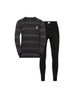 Odlo sada dlouhého spodního prádla ACTIVE WARM ECO SET velikost 104cm černá-šedá