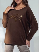 Dámská oversize halenka PERFSTYLE chocolate FashionStreet RY2667
