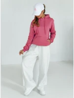 Dámská mikina BASIC s kapucí fuchsiová BY1394