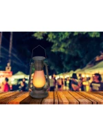 RETRO SOLÁRNÍ LAMPA TANČÍCÍ PLAMENY 54 LED SMD