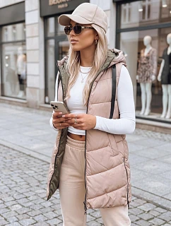 ONADE FashionStreet dámská oboustranná velbloudí vesta TY3726