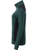 Daiber JN 861 Dámská pracovní pletená fleece bunda - Strong 02.0861 dark green melange/black Daiber JN 861 Dámská pracovní pletená fleece bunda - Strong 02.0861 dark green melange/black