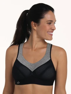 PanAlp wool sportovní podprsenka 5555 black/melange - Active