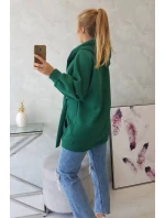 Zateplená bunda s vázáním v pase tmavě zelená Zateplená bunda s vázáním v pase tmavě zelená