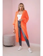 Svetr dlouhý kardigan pomeranč