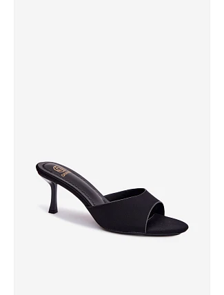 Dámské Nazouváky na Podpatku Materiál Černé Selmira