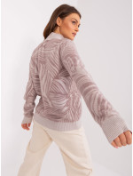 Světle fialový oversized svetr s rolákem