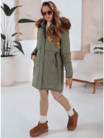 Dámská zimní bunda parka s kapucí zelená FashionStreet TY5081 Dámská zimní bunda parka s kapucí zelená FashionStreet TY5081