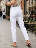 Dámské džíny mom fit s vysokým pasem bílé FashionStreet UY2935