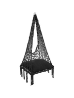 Závěsná sedačka DRAGON HAMMOCK 60x60x115 cm s polštářem DARK GREY