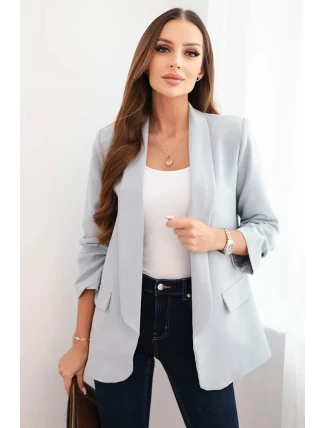 Dámská sako bez zapínání s podšívkou S/M šedá Dámská sako bez zapínání s podšívkou S/M šedá