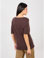 Tričko RV TS A1090.30 tmavě hnědé Tričko RV TS A1090.30 tmavě hnědé