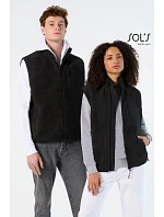 SOL'S Fury Bodywarmer Fleecová vesta Sherpa 25.4041 carbon grey/black