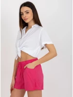 Dámské šortky D73760M61531KH fuchsiová - FPrice Dámské šortky D73760M61531KH fuchsiová - FPrice