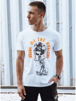 Pánské bílé tričko s potiskem FashionStreet RX5619 Pánské bílé tričko s potiskem FashionStreet RX5619