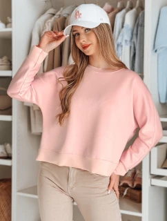 Dámská máslová mikina oversize s přívěskem NUBISS růžová FashionStreet RY2799