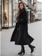 Dámský zimní kabát teddy s kožešinou dlouhý černý FashionStreet NY0760z