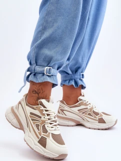 Dámské sportovní šněrovací boty Béžove Emare