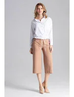 Dámská košile s dlouhým M647 Bílá - Figl