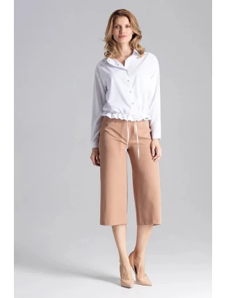 Dámská košile s dlouhým M647 Bílá - Figl