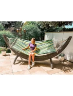 ZAHRADNÍ HOUPACÍ SÍŤ PRO 2 OSOBY 200X150 CM S TYČÍ 1052724