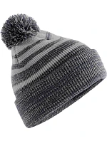 Beechfield B 476 Pletená čepice s bambulí "Team Stripe" 53.0476 grey/navy Beechfield B 476 Pletená čepice s bambulí "Team Stripe" 53.0476 grey/navy
