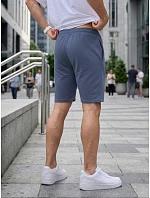 Pánské teplákové kraťasy se šňůrkou, modré, FashionStreet SX2623 Pánské teplákové kraťasy se šňůrkou, modré, FashionStreet SX2623