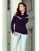 223-1 Pohodlná halenka s odhalenými rameny a stahovacím lemem - GRANITE