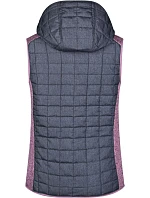 Daiber JN 767 Dámská pletená hybridní vesta 02.0767 pink melange/anthracite melange