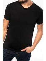 Kariban K 3014 Pánské elastické tričko s výstřihem do V 20.3014 black Kariban K 3014 Pánské elastické tričko s výstřihem do V 20.3014 black
