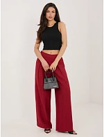 Kalhoty D60103M62449E3 tmavě červená