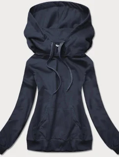 Tmavě modrá tenká dámská "klokaní" mikina (W06-25)