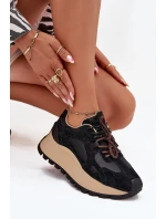Dámské kožené tenisky na platformě Big Star HI-POLY SYSTEM – černé