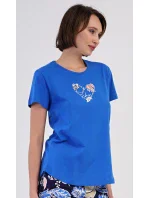 Dámské pyžamo kapri Květy Dámské pyžamo kapri Květy