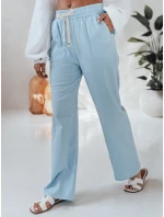 Dámské ležérní kalhoty s širokými nohavicemi BOHO DAY světle modré FashionStreet UY2651