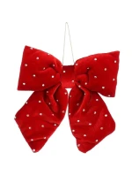 Ozdobná mašle 15x17 cm červená slída