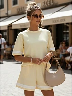 Dámská letní souprava s šortkami žlutá FashionStreet AY1164 Dámská letní souprava s šortkami žlutá FashionStreet AY1164