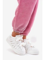 Eko Kožené Tenisky Na Platformě Bílé Penolle