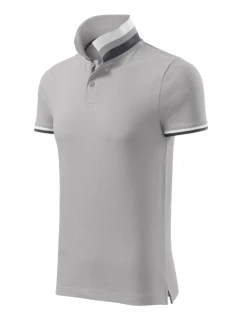 Collar Up polokošile pánská silver gray