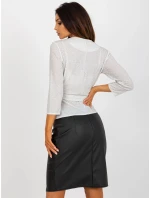 Dámská halenka LK BZ 507364.87P Ecru s třpyt kamínky - FPrice