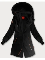 Černá dlouhá dámská mikina s kapucí (AMG-675/2)