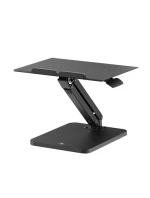 STOLNÍ STOJAN MACLEAN PRO MONITOR NEBO NOTEBOOK, PLYNOVÁ PRUŽINA, PRO STÁNÍ I SEZENÍ, ČERNÝ MC-493