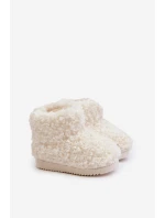 Dětské Sněhule S Kožíškem Typu Beránek Světle Béžové Mevael Dětské Sněhule S Kožíškem Typu Beránek Světle Béžové Mevael