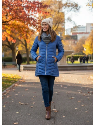 Dámská sezónní bunda 21809 modrá - FPrice