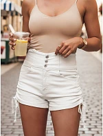 Dámské bavlněné šortky se zavazováním STYLE SHORTS white FashionStreet SY0396