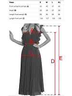LINDA - Šifonové dámské šaty v chrpové barvě s krajkovým výstřihem 381-3