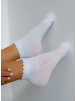 Milena ponožky 1115 Ažurové s mašlí pro ženy 37-41