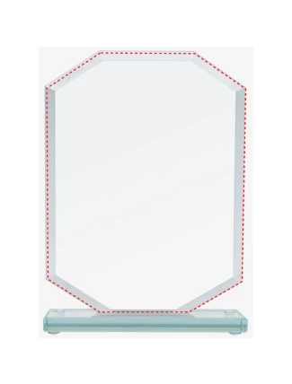 Skleněná trofej s matným podstavcem