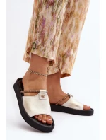 Kožené dámské žabky Zazoo 2659/005 stříbrné Kožené dámské žabky Zazoo 2659/005 stříbrné