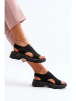 Dámské sportovní sandály na tlusté podrážce černé Deinaleia Dámské sportovní sandály na tlusté podrážce černé Deinaleia